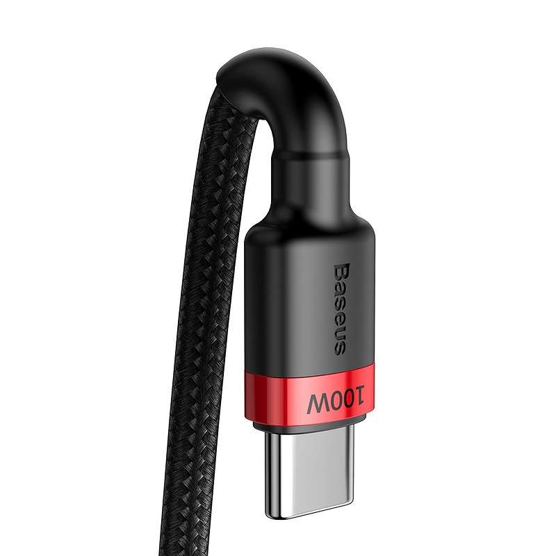 Baseus cable Cafule PD USB-C - USB-C 2,0 m 5A red-black 100W - Billede 2