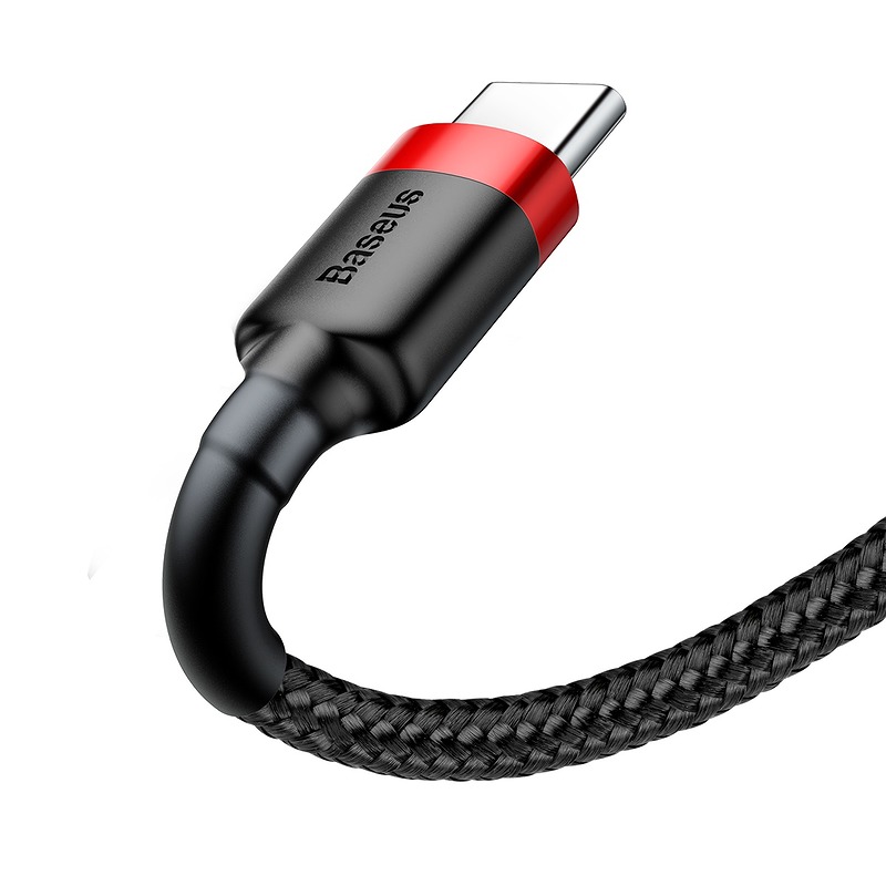 Baseus cable Cafule USB - USB-C 2,0 m 2A red-black - Billede 2