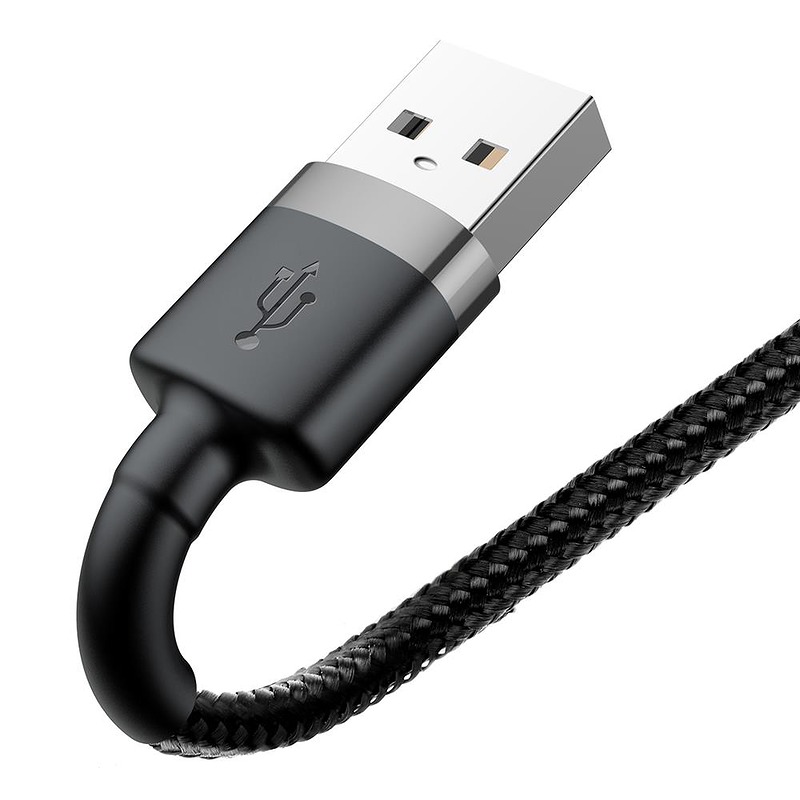 Baseus cable Cafule USB - Lightning 0,5 m 2,4A grey-black - Billede 2