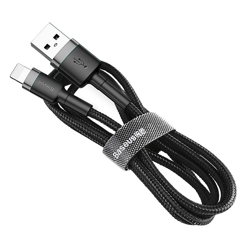Baseus cable Cafule USB - Lightning 0,5 m 2,4A grey-black - Billede 4
