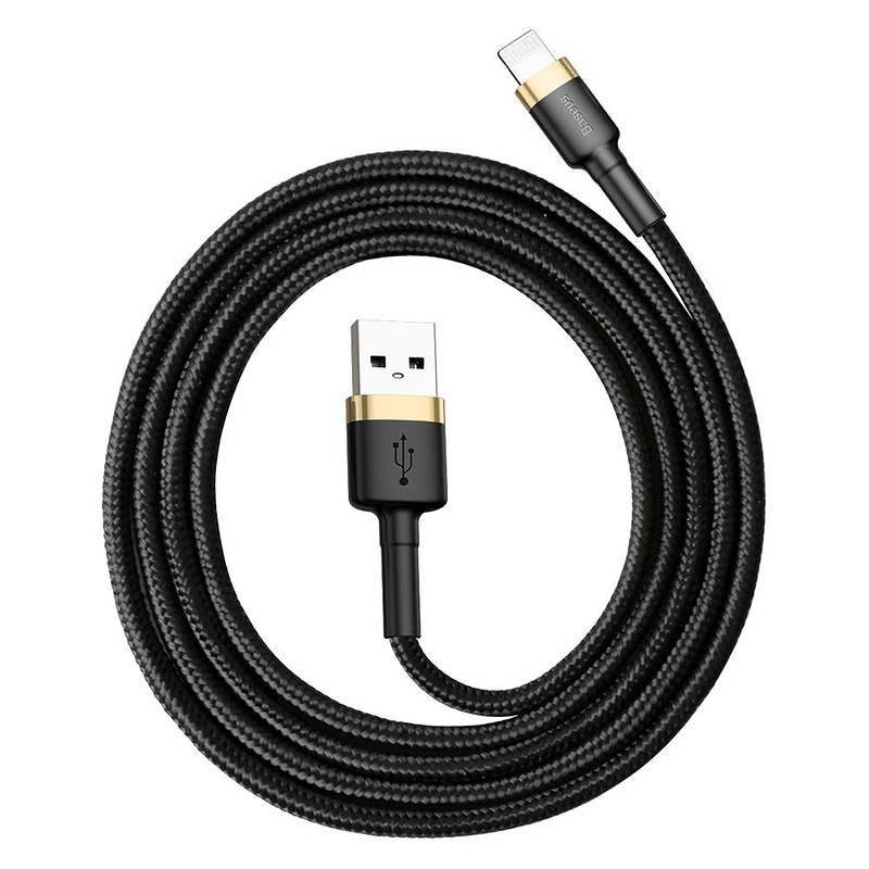 Baseus cable Cafule USB - Lightning 1,0 m 2,4A gold-black - Billede 5