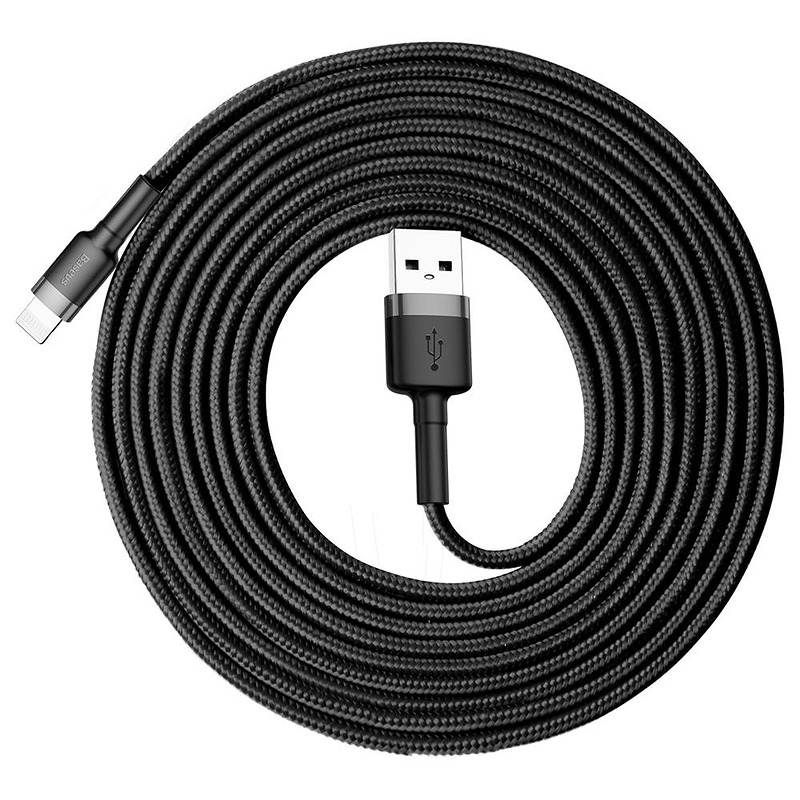 Baseus cable Cafule USB - Lightning 3,0 m 1,5A gray-black - Billede 5