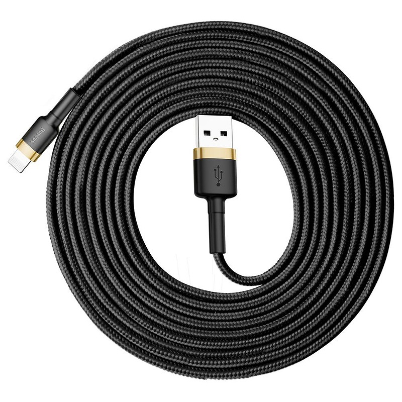 Baseus cable Cafule USB - Lightning 3,0 m 1,5A gold-black - Billede 5