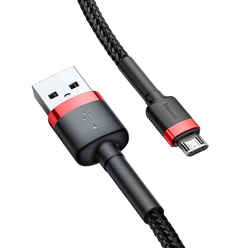 Baseus cable Cafule USB - microUSB 2,0 m 1,5A black-red - Billede 2