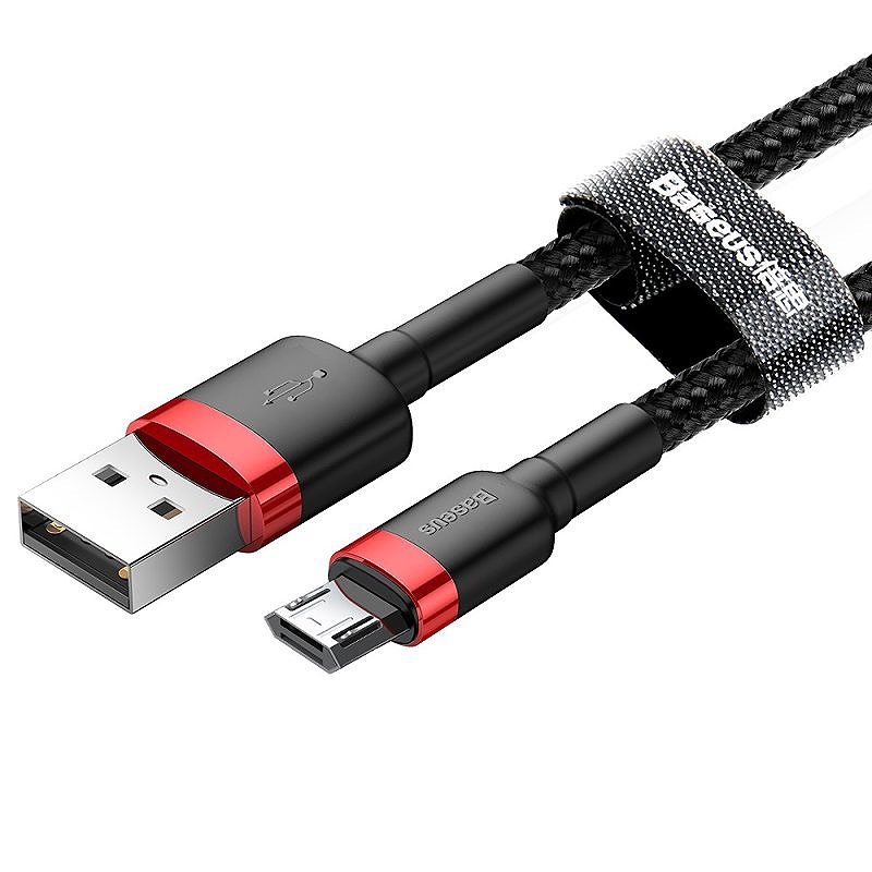 Baseus cable Cafule USB - microUSB 2,0 m 1,5A black-red - Billede 3