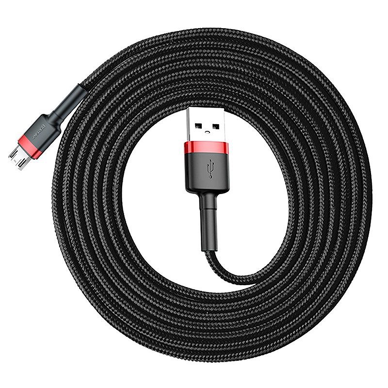 Baseus cable Cafule USB - microUSB 2,0 m 1,5A black-red - Billede 5