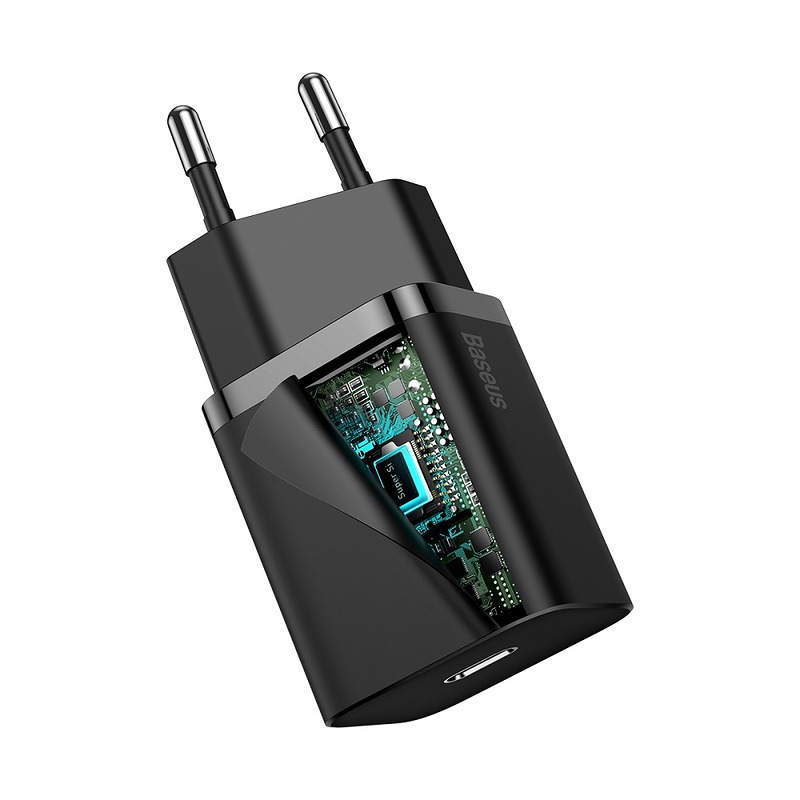 Baseus wall charger Super Si PD 20W 1x USB-C black - Billede 4