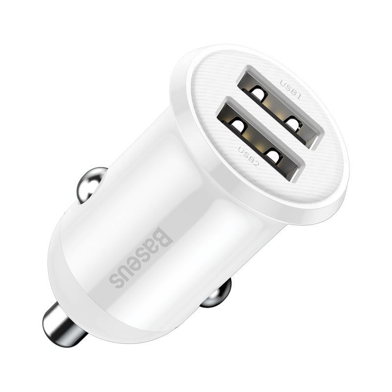 Baseus car charger Grain Pro 2x USB 4,8A white - Billede 4