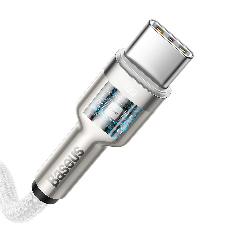 Baseus cable Cafule Metal PD USB-C - USB-C 2,0 m white 100W - Billede 5
