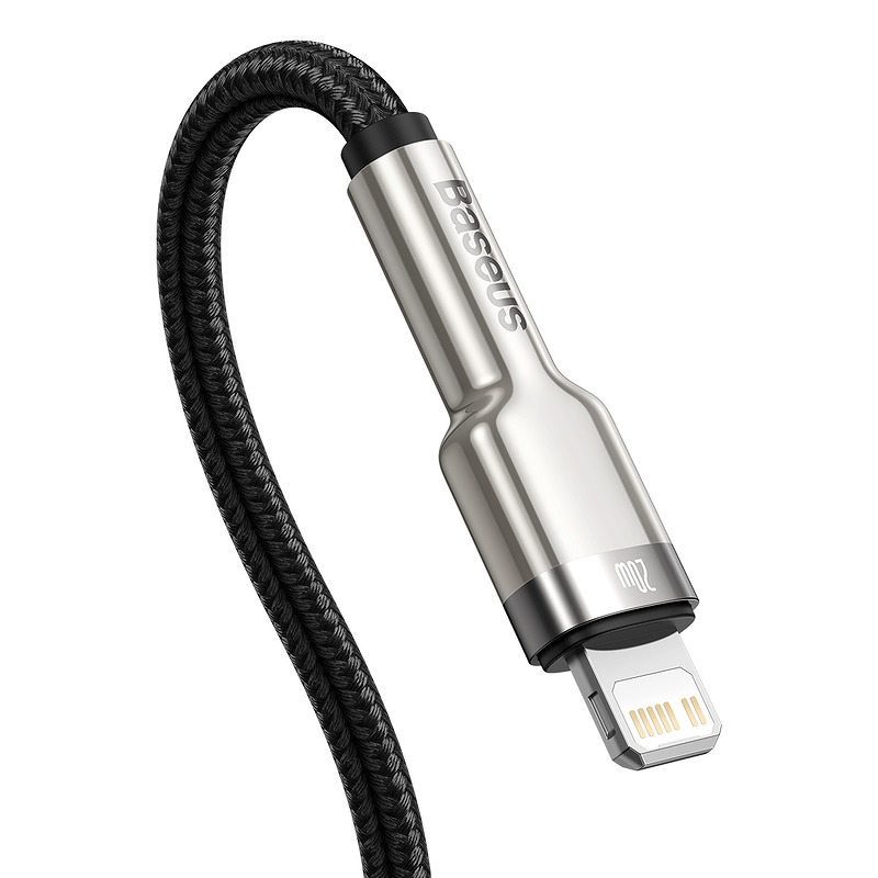 Baseus cable Cafule Metal PD USB-C - Lightning 0,25 m black 20W - Billede 3