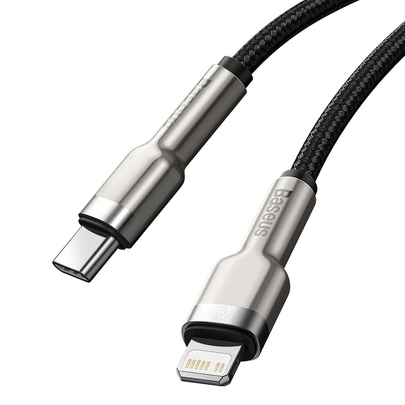 Baseus cable Cafule Metal PD USB-C - Lightning 0,25 m black 20W - Billede 4