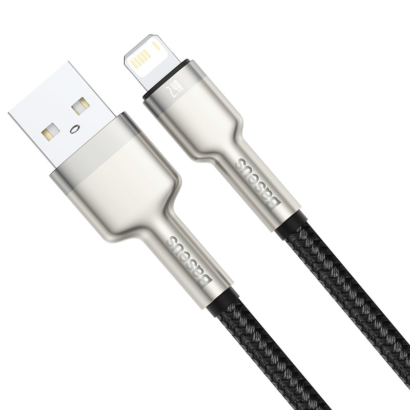 Baseus cable Cafule Metal USB - Lightning 0,25 m 2,4A black - Billede 2