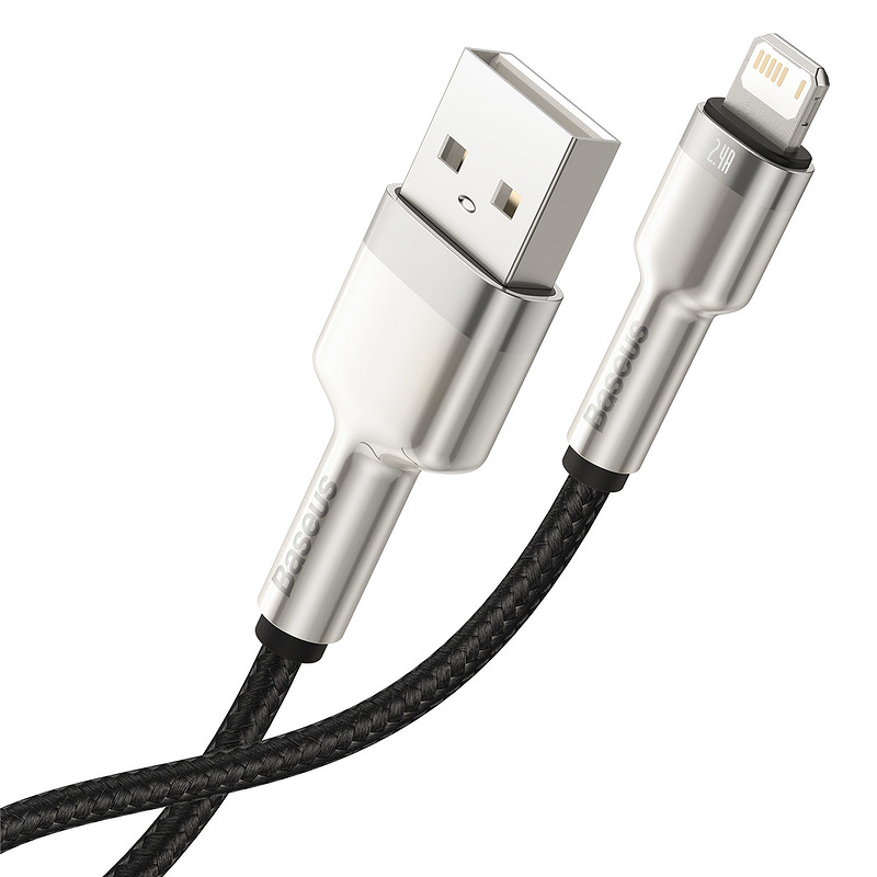 Baseus cable Cafule Metal USB - Lightning 0,25 m 2,4A black - Billede 3