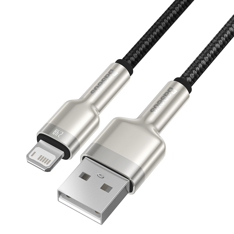 Baseus cable Cafule Metal USB - Lightning 0,25 m 2,4A black - Billede 5