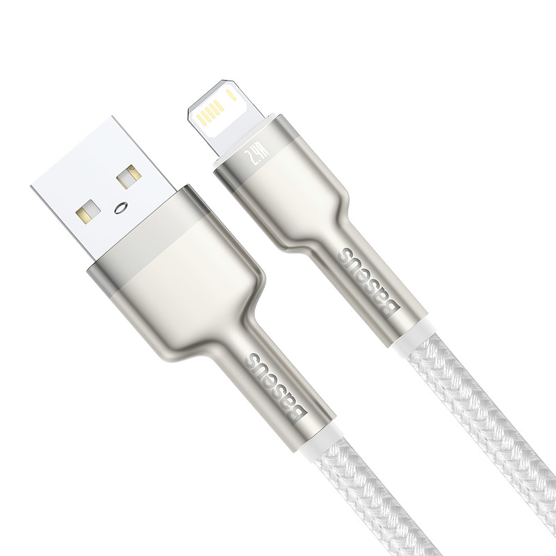 Baseus cable Cafule Metal USB - Lightning 1,0 m 2,4A white - Billede 2