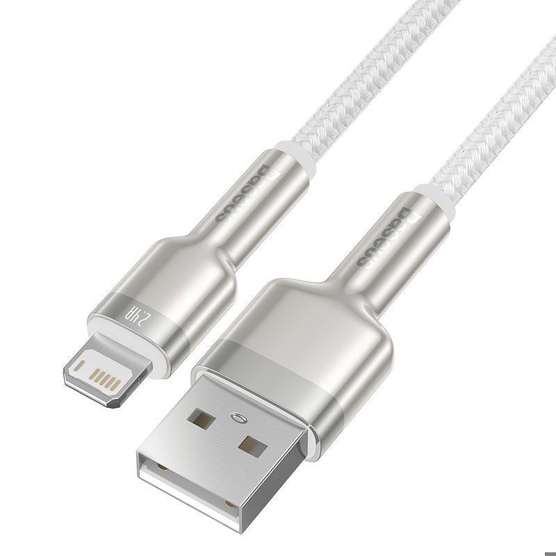 Baseus cable Cafule Metal USB - Lightning 1,0 m 2,4A white - Billede 3