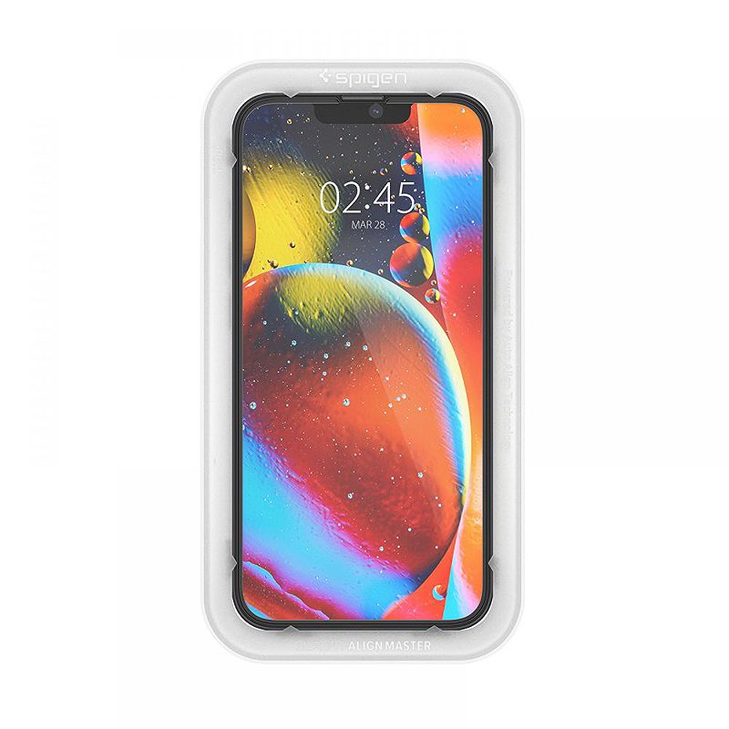 Spigen tempered glass ALM GLASS FC 2-pack for iPhone 13 / 13 PRO / 14 / 16E 6,1" black