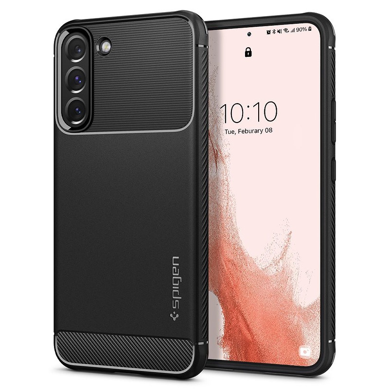 Spigen Rugged Armor case for Samsung Galaxy S22 matte black - Billede 2