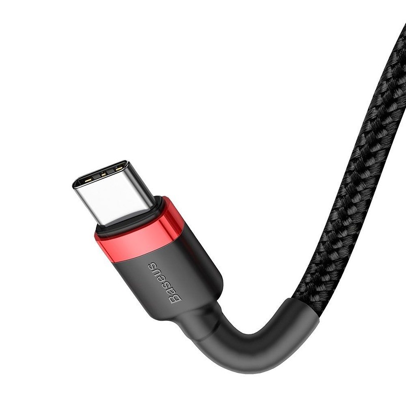 Baseus cable Cafule PD USB-C - USB-C 2,0 m red-black 60W - Billede 2