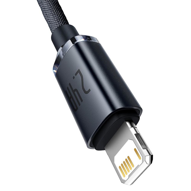 Baseus cable Crystal Shine USB - Lightning 2,0 m 2,4A black - Billede 2