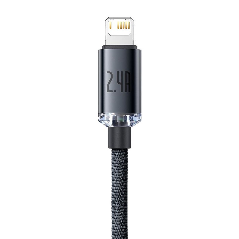 Baseus cable Crystal Shine USB - Lightning 2,0 m 2,4A black - Billede 3
