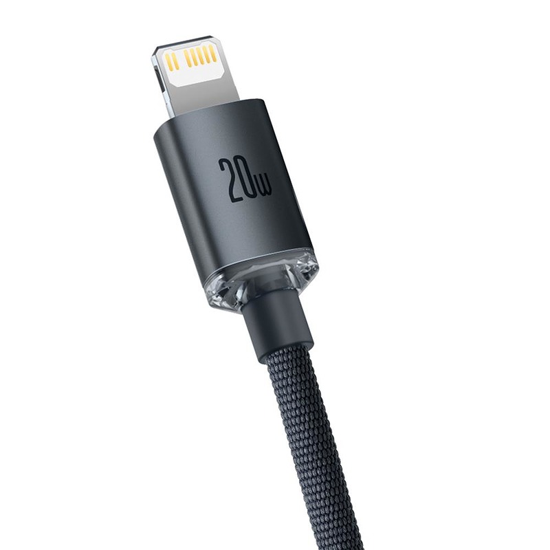 Baseus cable Crystal Shine USB-C - Lightning 2,0 m 20W black - Billede 2