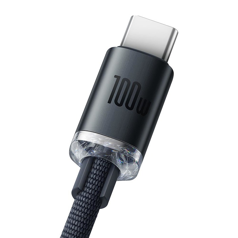 Baseus cable Crystal Shine USB - USB-C 2,0 m 100W black - Billede 3
