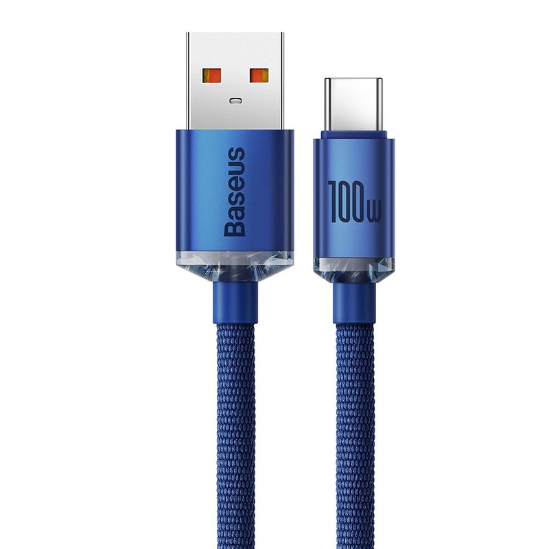 Baseus cable Crystal Shine USB - USB-C 2,0 m 100W blue - Billede 2