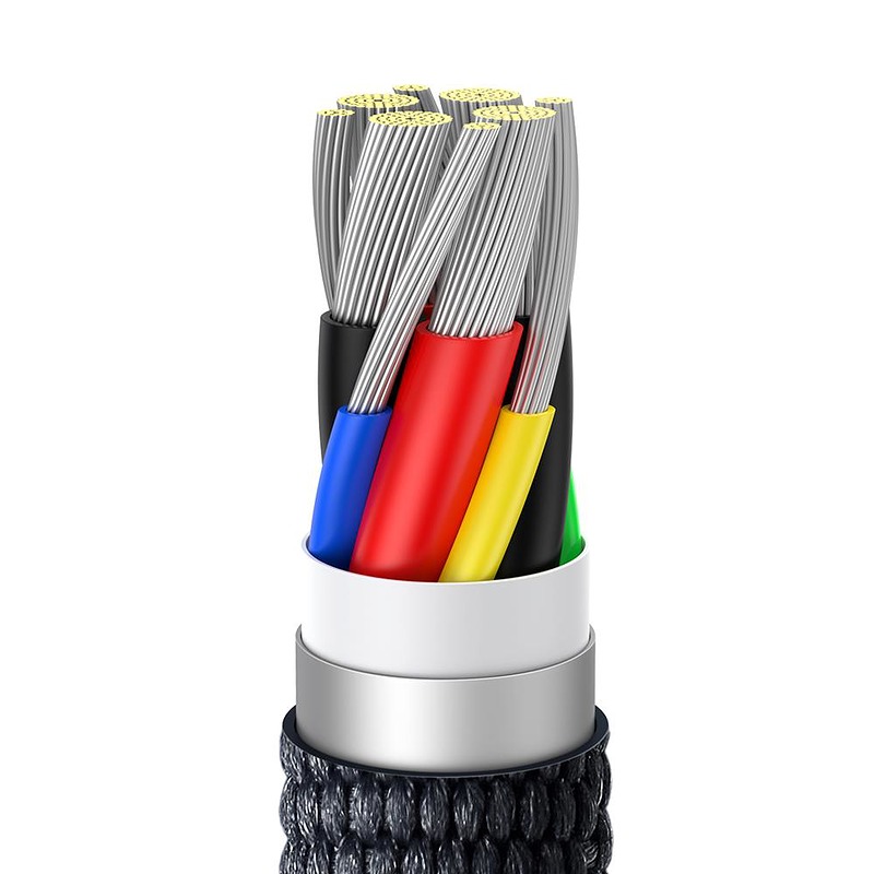 Baseus cable Crystal Shine USB-C - USB-C 1,2 m 100W black - Billede 3