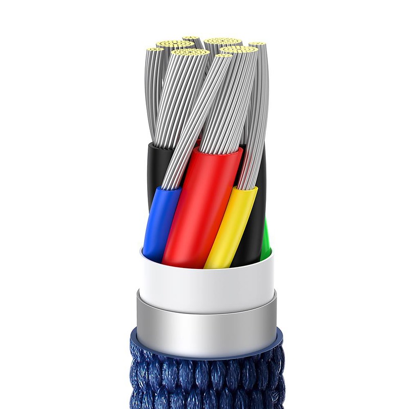 Baseus cable Crystal Shine USB-C - USB-C 1,2 m 100W blue - Billede 3