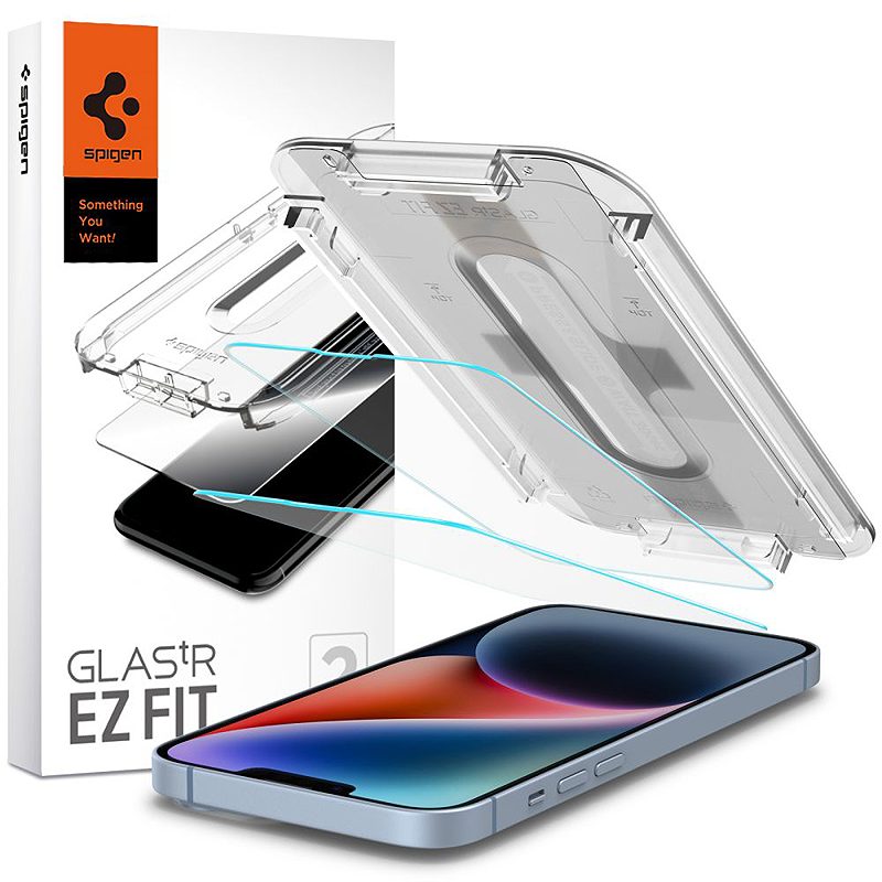 Spigen tempered glass GLAS.TR "EZ FIT" 2-Pack for iPhone 13 / 13 PRO / 14 / 16E 6,1" Clear