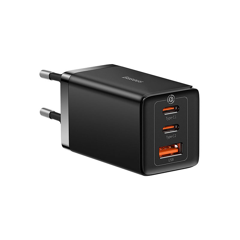 Baseus wall charger GaN5 Pro PD 65W 2x USB-C black + cable USB-C - USB-C 100W