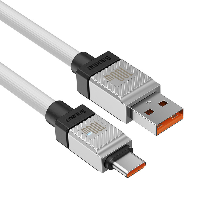Baseus cable CoolPlay USB - USB-C 1m 100W white - Billede 5