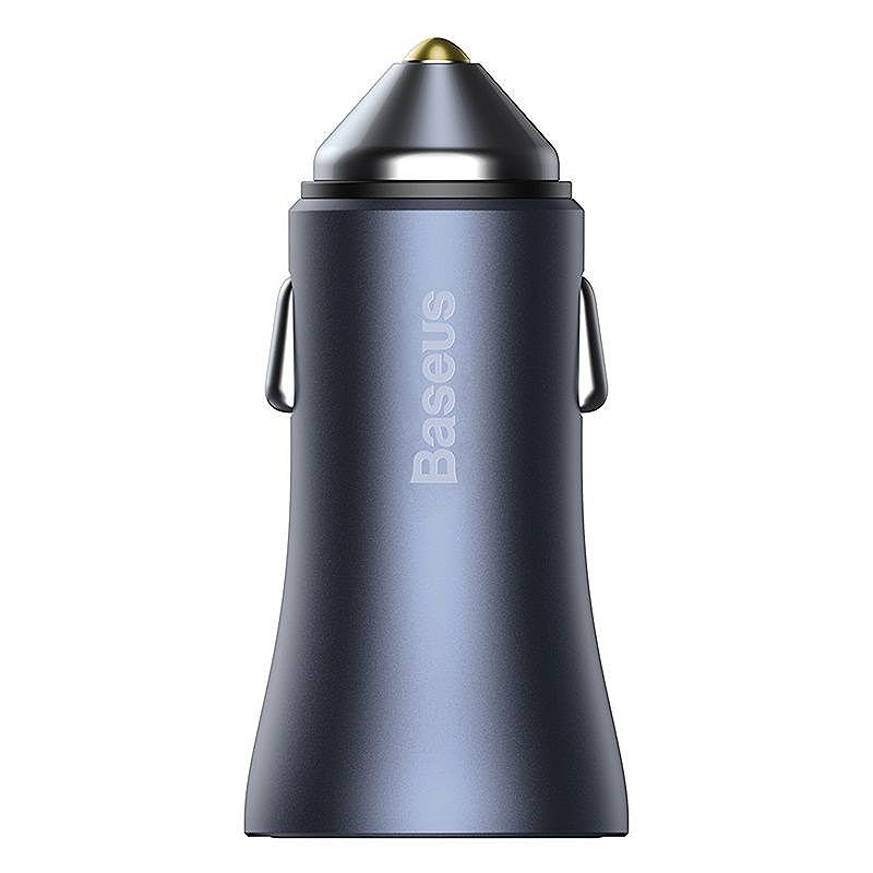 żBaseus car charger Golden Contactor Pro 2x USB QC 40W black + cable USB - USB-C 5A - Billede 4