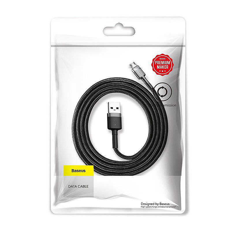 Baseus cable Cafule USB - micro USB 1,0m 2,4A gray-black - Billede 3