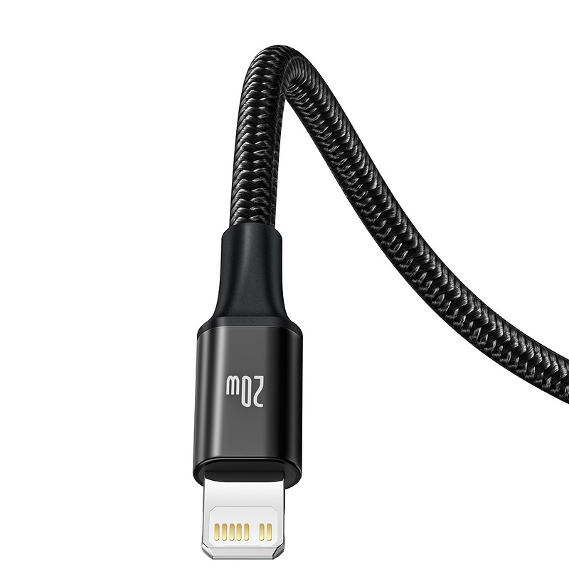Baseus cable 3in1 Rapid PD USB-C - micro USB + Lightning + USB-C 1,5m black 20W - Billede 3