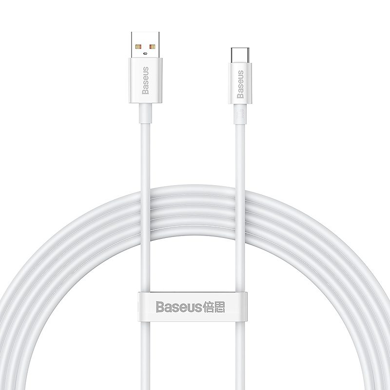 Baseus cable Superior USB - USB-C 2,0m moon white 100W