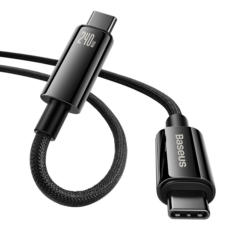 Baseus cable Tungsten PD USB-C - USB-C 3,0m black 240W - Billede 3