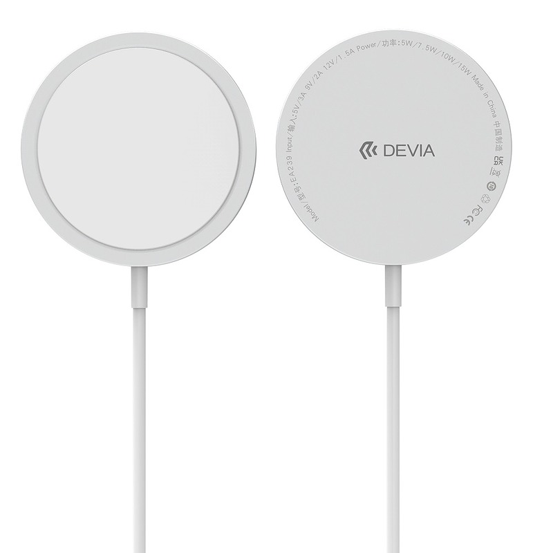 Devia wireless charger Smart magnetic 15W white - Billede 3