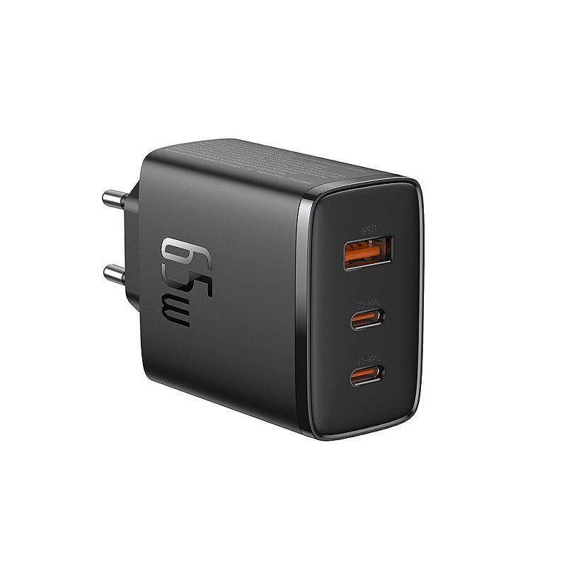Baseus wall charger Cube Pro PD 65W 2x USB-C 1x USB black - Billede 3