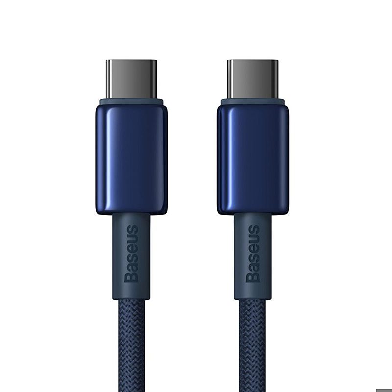 Baseus Tungsten Gold Fast Charging Data Cable Type-C to Type-C 100W 2m Deepsea Blue