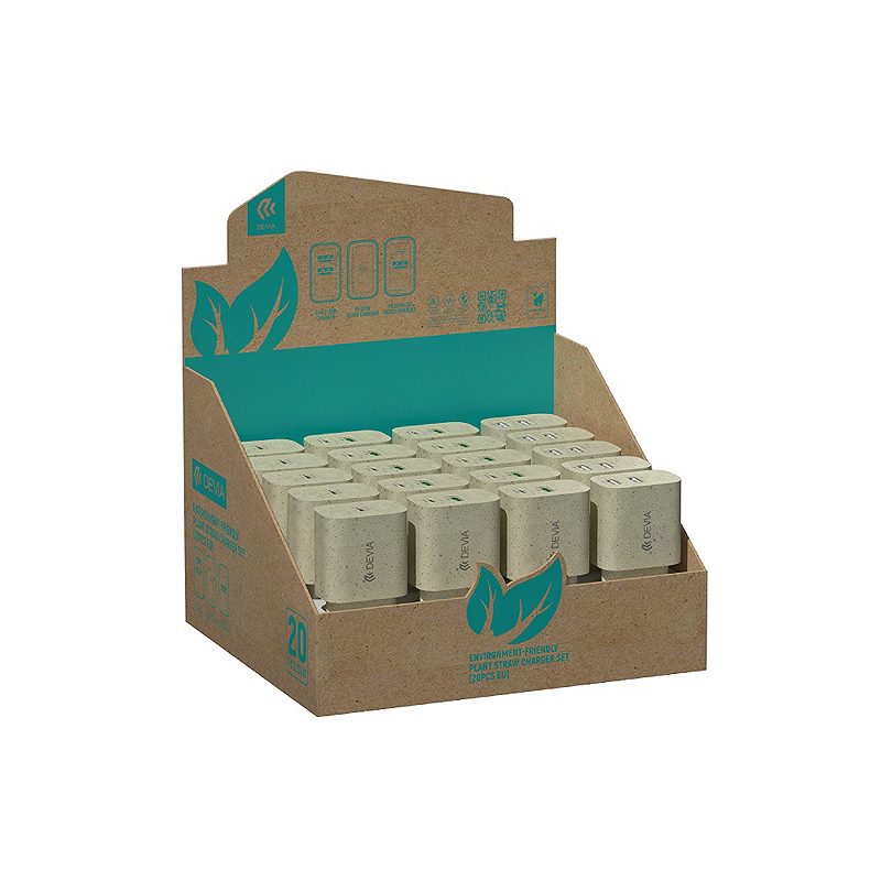 Devia charger display set Plant Straw 20 pcs