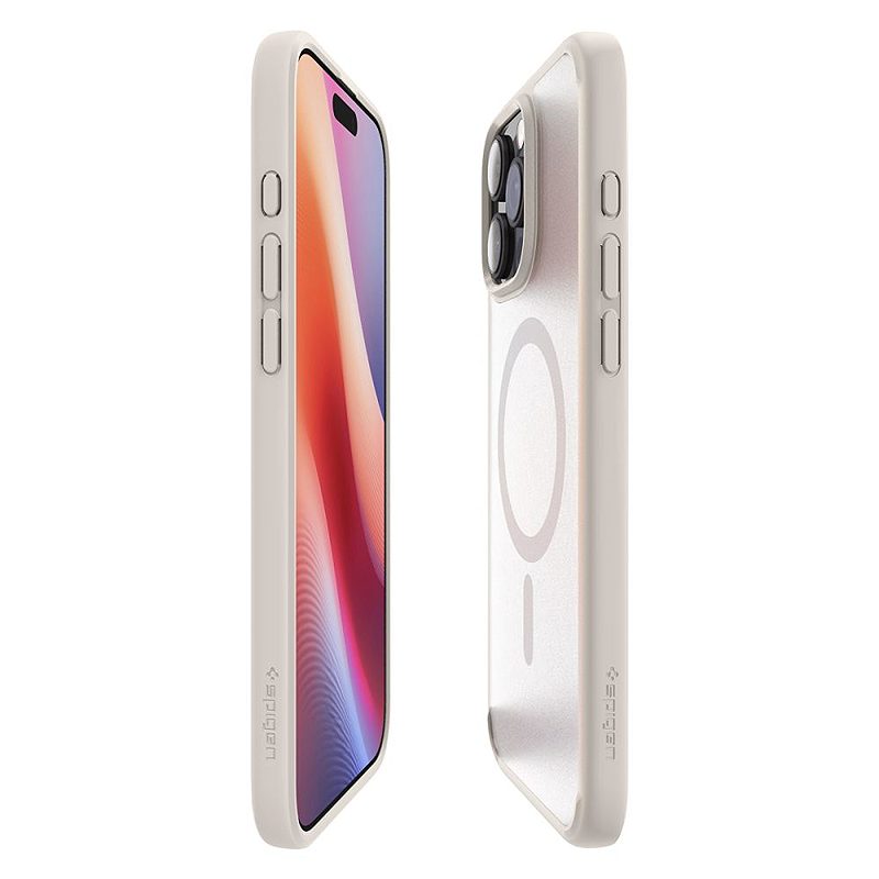 Spigen Ultra Hybrid Mag Magsafe case for iPhone 16 Pro Max 6,9" frost natural titanium - Billede 4