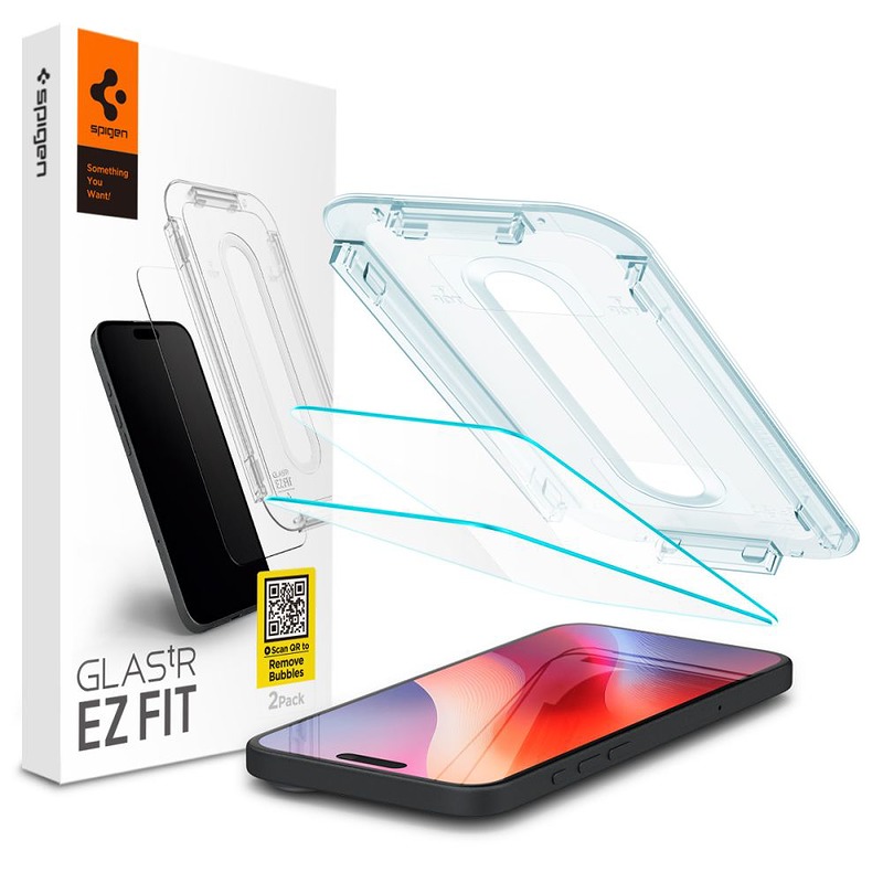 Spigen Glas.Tr ”Ez Fit” 2-Pack for iPhone 16 Pro 6,7" clear