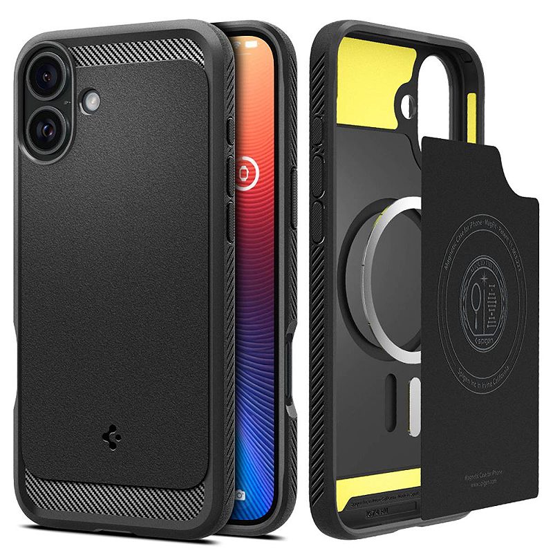 Spigen Rugged Armor Mag Magsafe case for iPhone 16 6,1" matte black