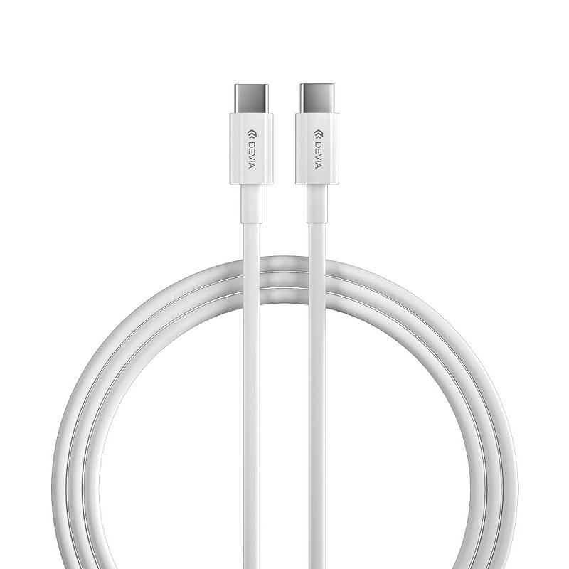 Devia wall charger Extreme PD GaN 65W 2x USB-C 1x USB white + cable USB-C - USB-C laptop charger - Billede 5