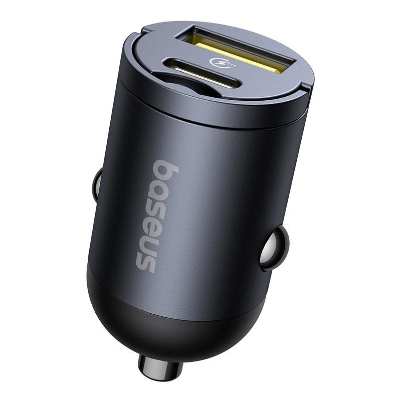 Baseus Mini Tiny Star PD car charger 1x USB-C - USB-A port 30W black - Billede 4