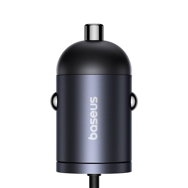 żBaseus Tiny Star Mini Car Charger (C+C Cable Included) 30W Cosmic Black - Billede 3