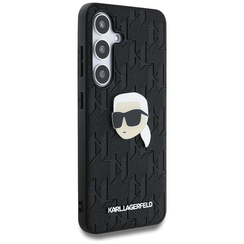 Karl Lagerfeld HC PU Monogram K. Head Pin case for Samsung Galaxy S25 Plus black - Billede 4