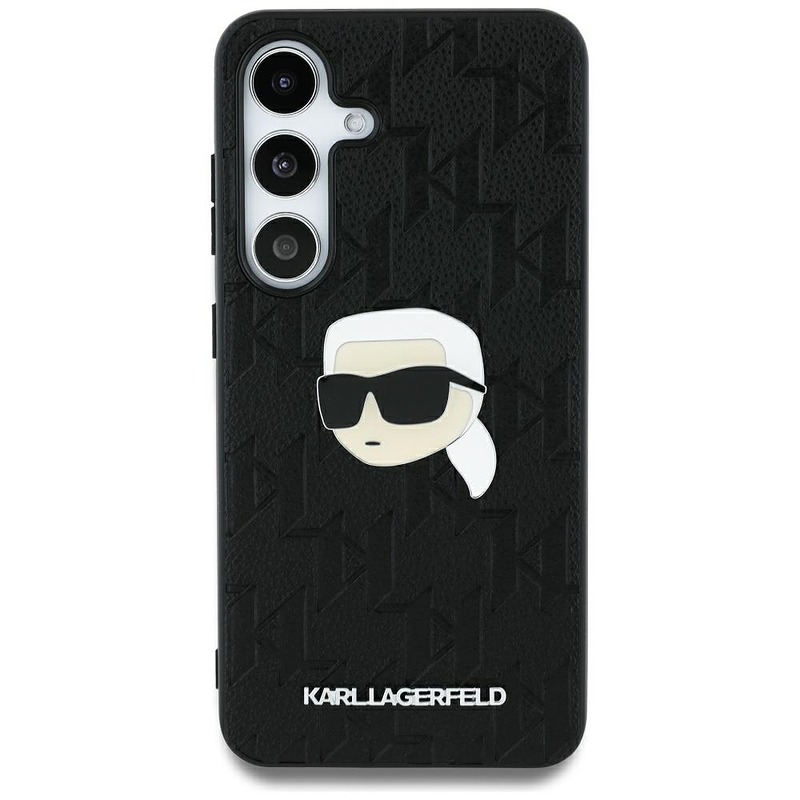 Karl Lagerfeld HC PU Monogram K. Head Pin case for Samsung Galaxy S25 Ultra black